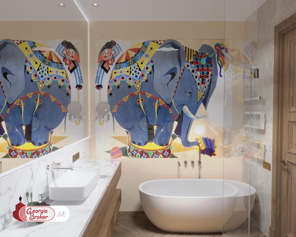 იყიდება ახალი აშენებული 5 ოთახიანი ბინა მთაწმინდაზე